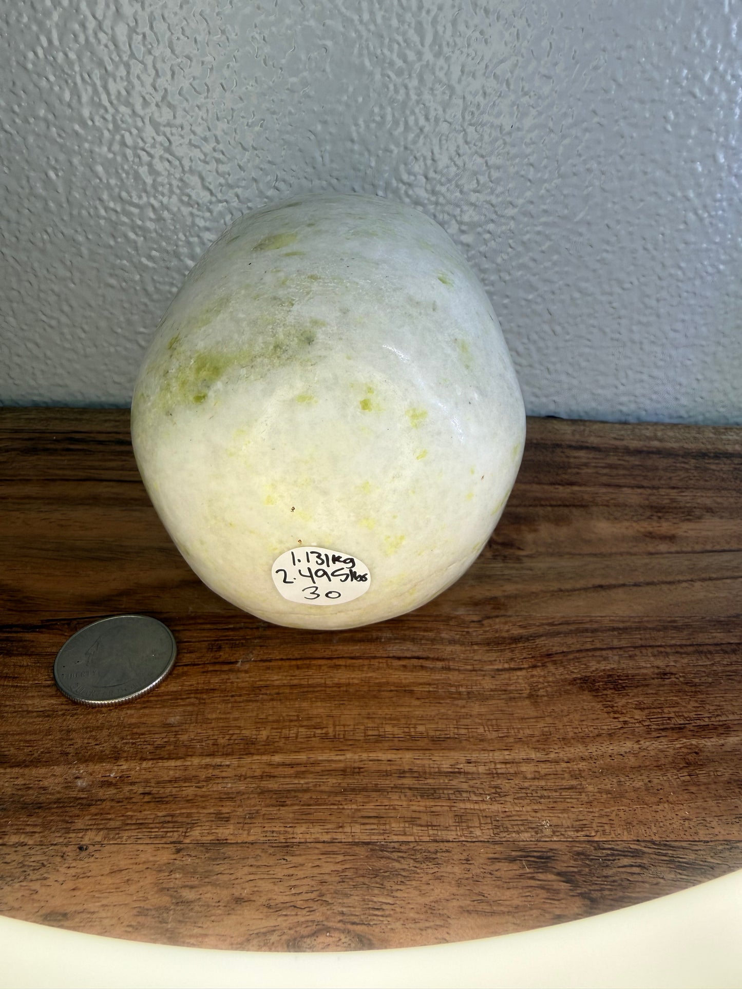 Hand carved Serpentine Jade Skull
