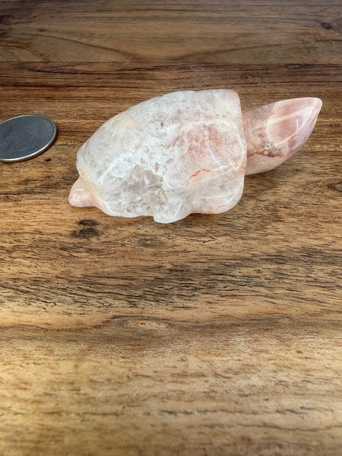 Druzy Pink Amethyst SeaTurtle