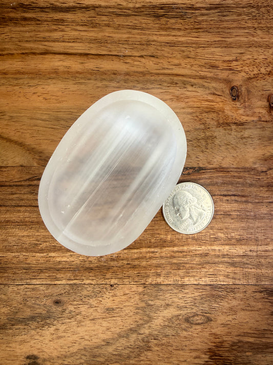 Oval Selenite Bowl