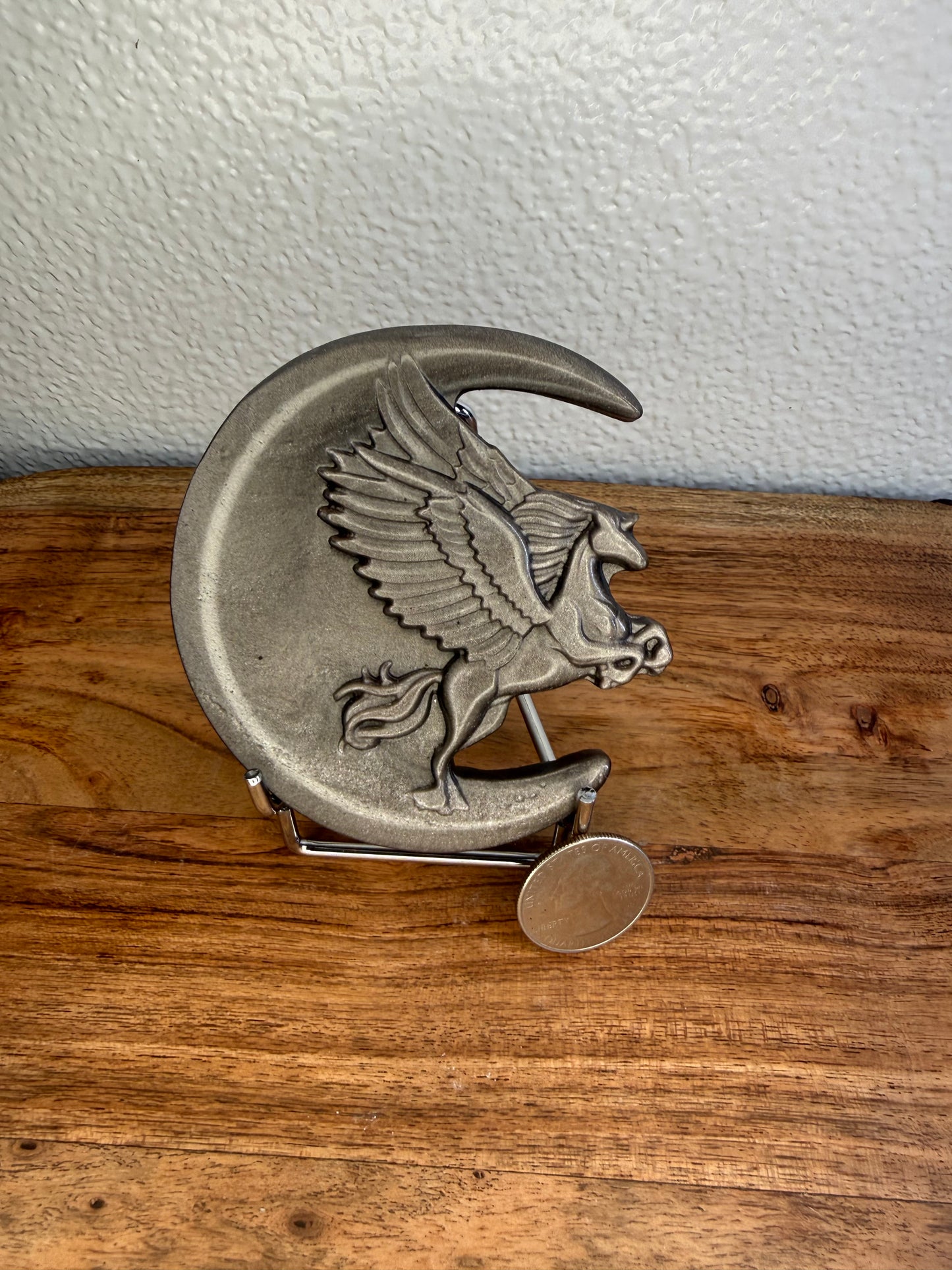 Silver Obsidian Unicorn on Moon