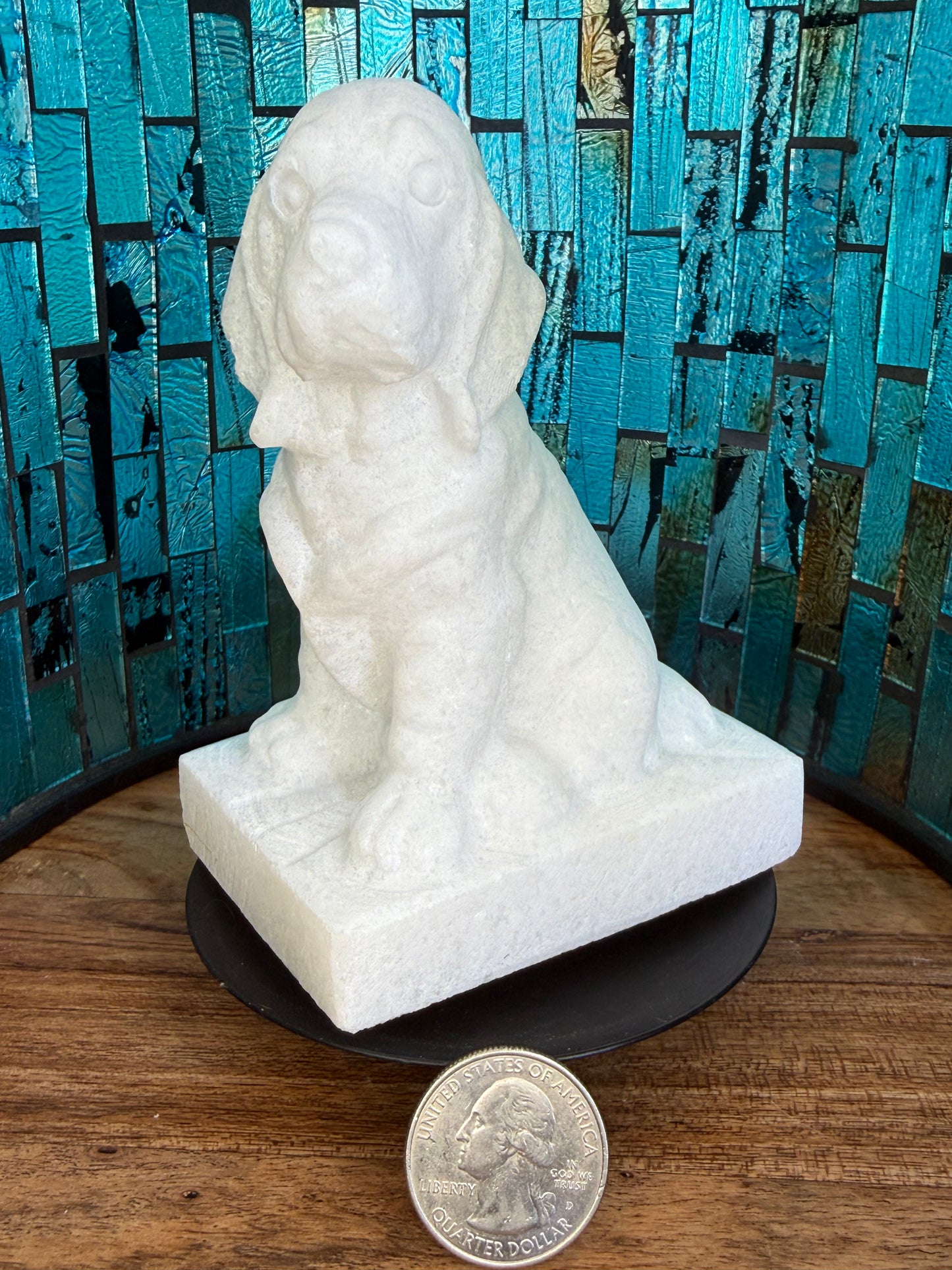 White Quartz Hound Dog